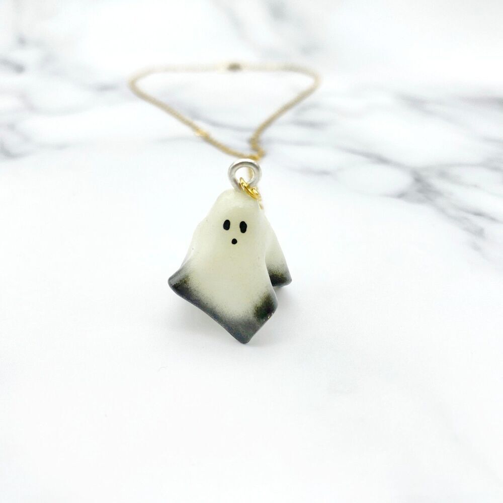 Handmade Ghost Lariat Necklace